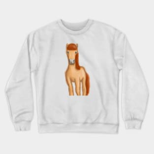 Cute Horse Drawing Crewneck Sweatshirt